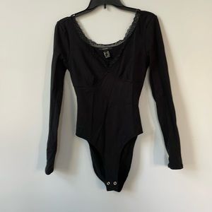 Black long sleeve bodysuit